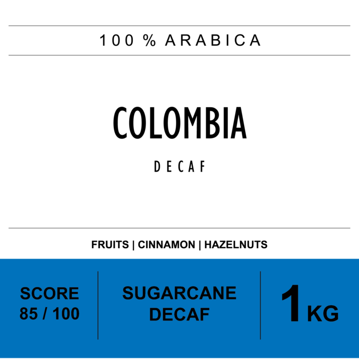 Прясно изпечено безкофеиново шугъркейн Специално кафе на зърна арабика Колумбия